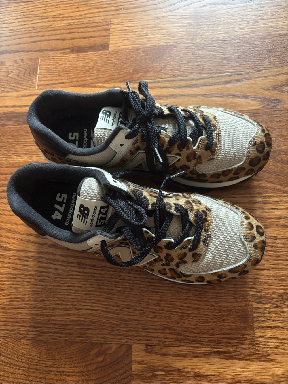 New Balance Women’s ' 574 Leopard Print Sneakers - Brown/Black - Picture 7 of 7